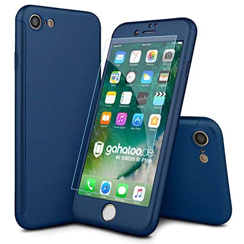 CASYLT iPhone 6 / 6s Hülle [inkl. 2X Panzerglas] 360 Grad Fullbody Premium Handy-Hülle Blau kompatibel für iPhone 6 Komplettschutz Hülle von CASYLT