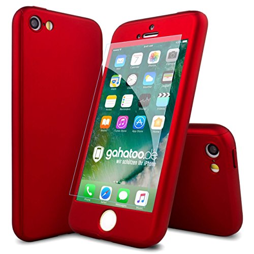 CASYLT [kompatibel für iPhone 5 / iPhone 5s / iPhone SE Hülle 360 Grad Fullbody Case [inkl. 2X Panzerglas] Premium Komplettschutz Handyhülle Rot von CASYLT