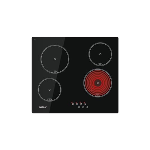 CATA TN 604 Glaskeramik-Kochfeld Farbe Schwarz 4 Kochzonen High Light 9 Leistungsstufen einstellbar Touch Control mit Akustiksignal Leistung 6kW Breite 59 cm CATA TN 604 Glaskeramik-Kochfeld Farbe Schwarz 4 Kochzonen High Light 9 Leistungsstufen einstellbar Touch Control mit Akustiksignal Leistung 6kW Breite 59 cm von CATA