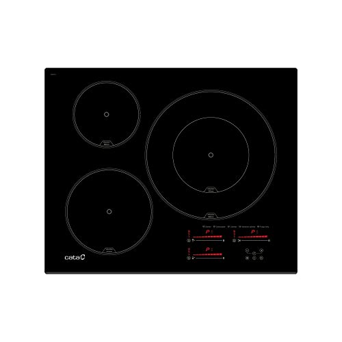 Cata, Induktionskochfeld, Modell INSB 6032 BK/A, 3 Kochzonen |) Booster-Leistungsstufen, Breite 60 cm, Schwarz von CATA