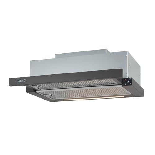 CATA Dunstabzugshaube TFH 6630 BK mit Touch-Bedienfeld, 6 Extraktionsstufen, extra leiser Motor, LED-Beleuchtung, Geräuschpegel 47 dB, einfache Installation, Breite 59,8 cm, Schwarz CATA Dunstabzugshaube TFH 6630 BK mit Touch-Bedienfeld, 6 Extraktionsstufen, extra leiser Motor, LED-Beleuchtung, Geräuschpegel 47 dB, einfache Installation, Breite 59,8 cm, Schwarz von CATA