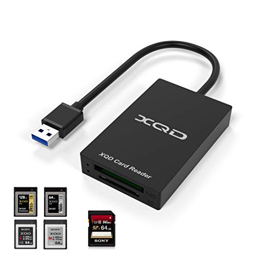 Cateck USB 3.0 XQD Kartenleser,Unterstützt Sony G und M Serie, Lexar 2933x/1400x XQD Karten mit USB Kennzeichnung,SD-Serie von CATECK