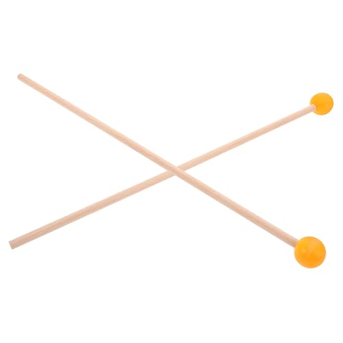 CATIEBYE 1 Paar Percussion Instrument Accessoire Xylophon Mallet Chime Mallet Gummi -drum Sticks Drumsticks Malkets Rhythmus Stöcke Holz Percussion Sticks von CATIEBYE