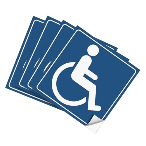 CATIEBYE 4pcs Handicap Rollstuhl Vinyl-pfadschild Aufkleber Wasserdicht Haltbar Selbst Klebend Für Einkaufszentren Krankenhäuser CATIEBYE 4pcs Handicap Rollstuhl Vinyl-pfadschild Aufkleber Wasserdicht Haltbar Selbst Klebend Für Einkaufszentren Krankenhäuser von CATIEBYE
