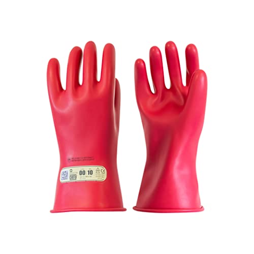 CATU CG-00-07-R-28 Isolierende Gummihandschuhe, Größe 7, 28 cm Länge, Klasse 00, Betriebsspannung (AC 500 V/750 V DC), AZC von CATU