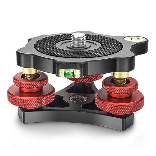 CAVIX Kamera-Nivellierer Stativ Nivellierbasis Tri-Wheel Kopf für Makrofotografie Aluminium w Bubble Level 3 Achsen Ebene mit +/-5 Grad Präzisionseinstellung für DSLR-Kamera-Rotator Panoramakopf LP-64 CAVIX Kamera-Nivellierer Stativ Nivellierbasis Tri-Wheel Kopf für Makrofotografie Aluminium w Bubble Level 3 Achsen Ebene mit +/-5 Grad Präzisionseinstellung für DSLR-Kamera-Rotator Panoramakopf LP-64 von CAVIX