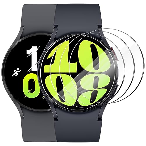 CAVN Glas Kompatibel mit Samsung Galaxy Watch 6/5 /4 44mm Schutzfolie [4-Stück], Wasserdichtes Glas Schutz Displayschutzfolie Anti-Kratzen Displayschutz Panzerfolie für Galaxy Watch 4/5 /6 von CAVN