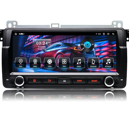 Android Autoradio [Android 13.0 4GB+64GB 2.0Ghz] 1 DIN Für BMW E46 M3 Rover 75 MG ZT, 8,8 Zoll Autoradio mit Bildschirm Bluetooth 4G SWC WiFi GPS RDS 3-USB FM RCA, Unterstützung Mirrorlink von CAWELL