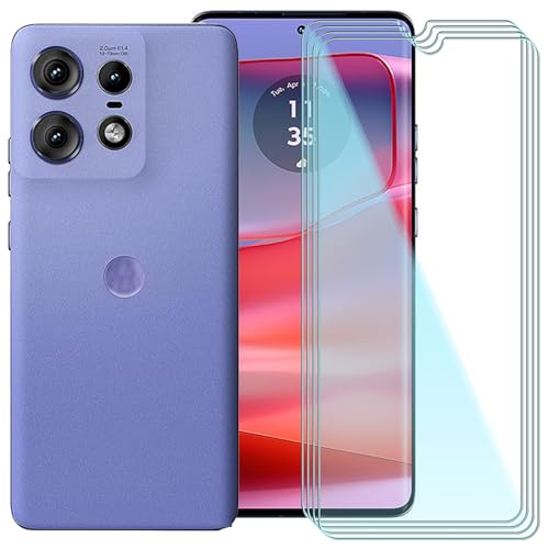 CAXKJE [4 Stück Gehärtetes Schutzfolie für Motorola Edge 60 Pro (6.67 Zoll),9H-Härte,Anti-Bläschen,HD Klar Displayschutzfolie,Anti-Kratzen Gehärtetes Glas Folie von CAXKJE
