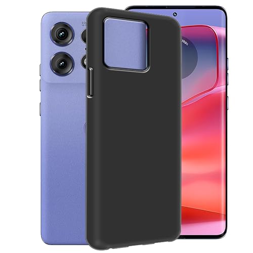 CAXKJE Hülle für Motorola Edge 60 Pro (6.67 Zoll),Schwarz Silikon Hülle TPU Weich Ultra-dünne Schutzhülle Kratzfeste Bumper Case,für Edge 60 Pro Stylische Handyhülle - Schwarz von CAXKJE