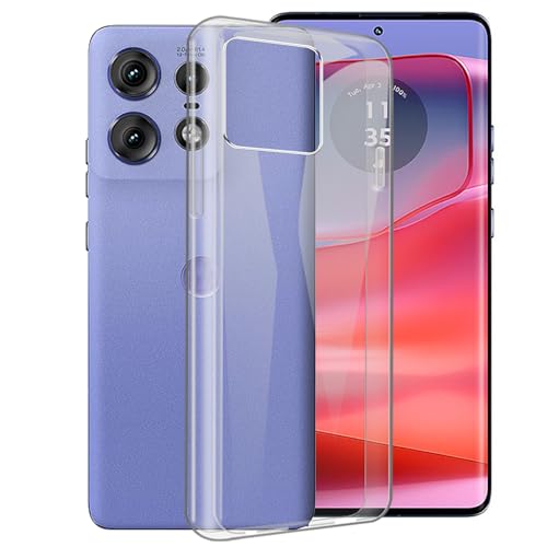 CAXKJE Hülle für Motorola Edge 60 Pro (6.67 Zoll) Silikon Hülle,Transparent Silikon TPU Weiche Ultra-dünne Schutzhülle,Stoßfest Bumper Case Stylische Handyhülle - Transparent von CAXKJE