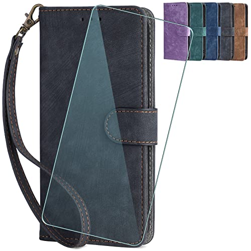 CAXKJE Lederhülle + Gehärtetes Schutzfolie für Honor X70i,Leder Flip Case Brieftasche Etui Schutzhülle Handyhülle,9H Gehärtetes Glas Film für Honor X70i -FDS-Black CAXKJE Lederhülle + Gehärtetes Schutzfolie für Honor X70i,Leder Flip Case Brieftasche Etui Schutzhülle Handyhülle,9H Gehärtetes Glas Film für Honor X70i -FDS-Black von CAXKJE