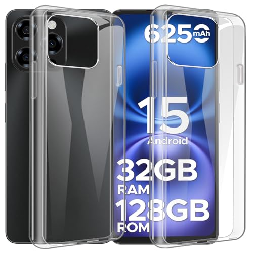 CAXKJE Silikon Hülle für Doogee Note 58 Pro (6.75 Zoll),2 Pack Transparent Handyhülle TPU Weiche Ultra dünne Schutzhülle,Stoßfest Bumper Case - Transparent von CAXKJE