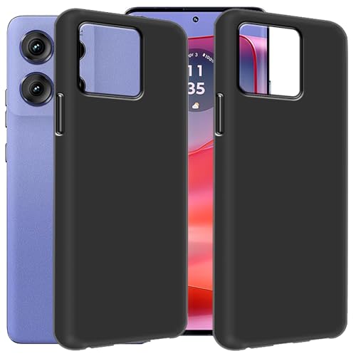 CAXKJE Silikon Hülle für Motorola Edge 60 Pro (6.67 Zoll),2 Pack Schwarz Handyhülle TPU Weiche Ultra dünne Schutzhülle,Stoßfest Bumper Case - Schwarz von CAXKJE