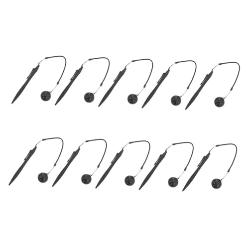 CAXUSD 10 Stück Resistiver Bildschirmstift Stift berühren Zeichenwerkzeug für Tablets Smartphone Stift Langlebiger Touch Pen Zeichenstifte Resistiver Touchscreen-Stift Kieselgel Black von CAXUSD