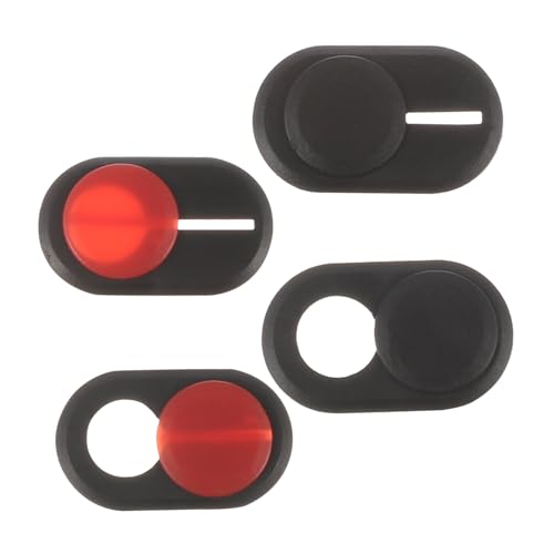 CAXUSD 4 Stück Webcam-Datenschutzabdeckungen für die Kamera Mini-Größe Schwarz/Rot für Handy Tablet und Laptop CAXUSD 4 Stück Webcam-Datenschutzabdeckungen für die Kamera Mini-Größe Schwarz/Rot für Handy Tablet und Laptop von CAXUSD