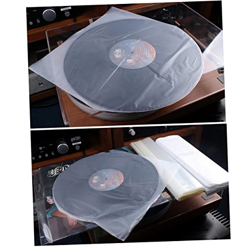 CAXUSD 50 Stück Schallschutzhülsen aufnehmen Schallplattenabdeckungen Schutzhüllen Rekord Plastiktüten Album Innencover Vinyl Aufzeichnung Schutztasche Innere Hülse Container von CAXUSD