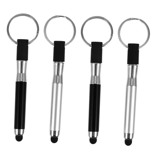 CAXUSD Ergonomischer Touchscreen-Stift Schlüsselanhänger 4 Schlüsselring Kugelschreiber Mini Schreibwerkzeuge von CAXUSD