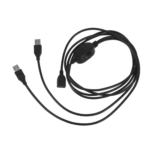 CAXUSD USB-Splitter USB-Computerkabel Adapter Drucker-Sharing-Kabel 2-in-1-Datenleitung schwarz USB-zu-Drucker-Adapterkabel von CAXUSD