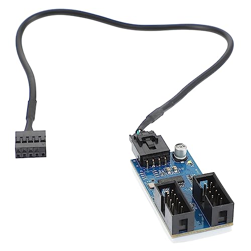 CAXUSD Riser-Karte Mainboard verlängerungskabel 9-poliger Steckeradapter USB-Adapter stoßverbinder Verlängerung Hub Splitter USB-Header-Erweiterungskarte Rechner Spender Zubehör Konverter von CAXUSD