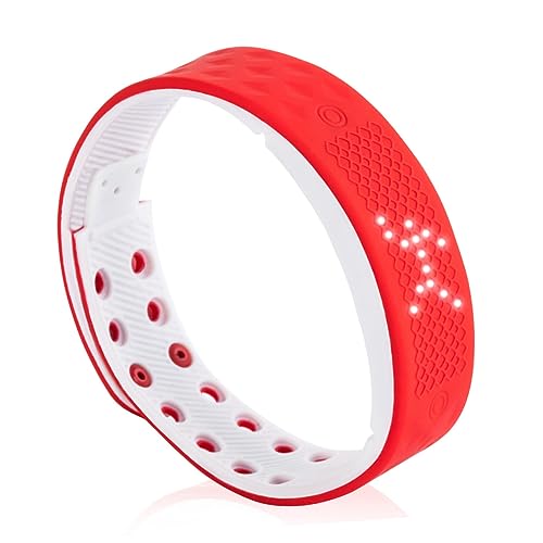 CAXUSD Smart Sport Armband Silikon Armbanduhr LED Fitness Tracker Rot für Präzise Schrittzählung Langlebiges Material für Nutzer Kompatibel mit Ios von CAXUSD
