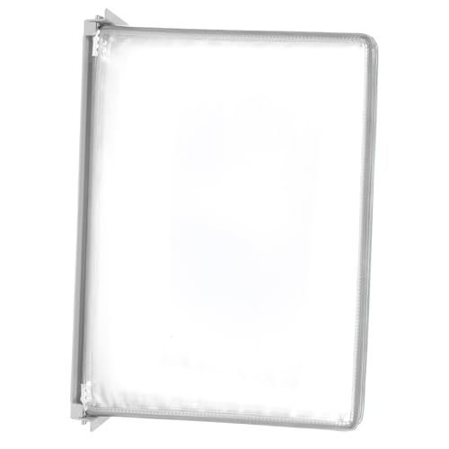 CAXUSD Wandmontierter Ausstellungsständer Displayhalter Zur Wandmontage Papier-organizer Zur Wandmontage Desktop Flip Display -ordner Dokumentenregal A4 Flip -dateiordner Grau Pvc von CAXUSD