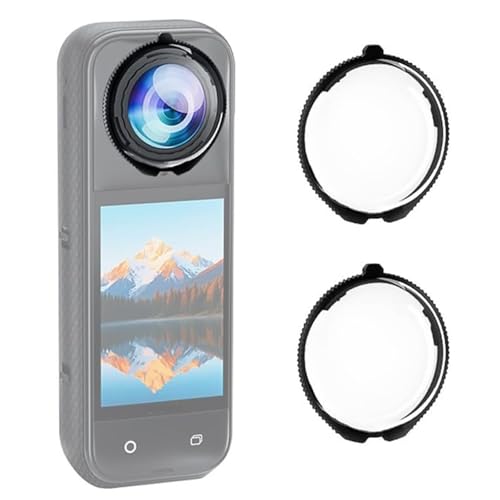 Objektivschutzkappe für Insta360 X5, 9H Härte, Action-Kamera-Zubehör mit hoher Durchlässigkeit, wasserdicht und staubdicht, passend für Insta360 X5 (2 Stück optisches Glas) von CBDYWVR