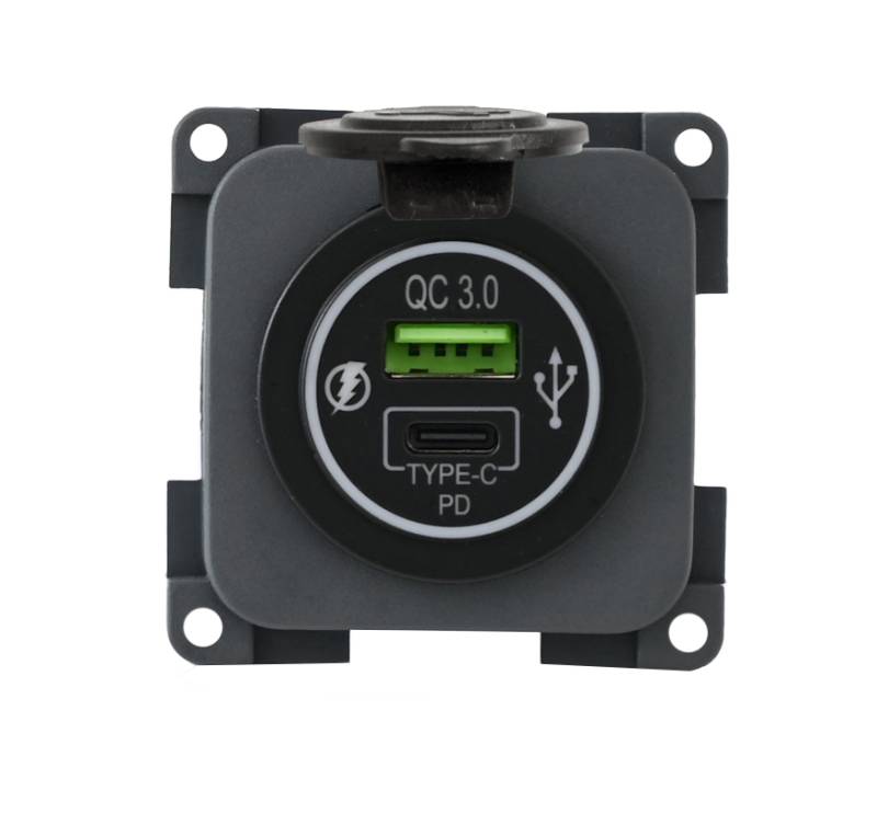 CBE MP2USBC - USB-Steckdoseneinsatz mit USB und USB-C von CBE