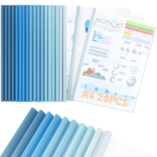 CC ODDHOME 20 Stück Thermobindemappen A4, Rückenbreite 10 mm, 90 Blatt Bindekapazität, A4 Sliding Bar Binder für Office Schule File Dokumente Organizer (Blau) CC ODDHOME 20 Stück Thermobindemappen A4, Rückenbreite 10 mm, 90 Blatt Bindekapazität, A4 Sliding Bar Binder für Office Schule File Dokumente Organizer (Blau) von CC ODDHOME