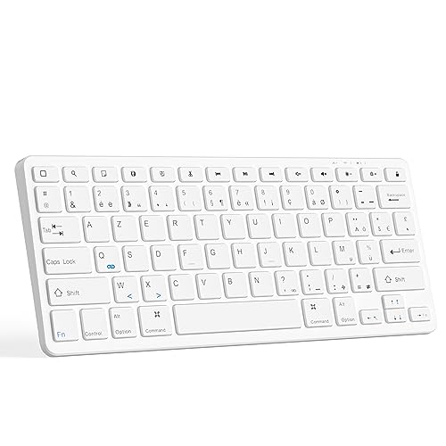 CC Store Kabellose Bluetooth-Tastatur für iPad 9th/8th/7th, Französische Tastatur, kabellos, wiederaufladbar, für iPad 10.9 / 11th / 12,9 Zoll, iPad 10,2 Zoll / 25,7 cm (10,2 Zoll), iOS, kompatibel von CC Store