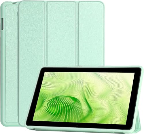 Hülle für All-New Amazon Fire HD 10/HD 10 Plus (11th, 2021), PU Leder Flip Hülle Cover Ultra Schlank Superleicht Ständer Schutzhülle mit Standfunktion [Auto Schlaf/Wach] (Grün) von CC Store