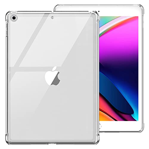 Hülle für iPad 9./8./7. Generation iPad 10.2 Hülle 2021&2020&2019, Transparent Klar Stoßfest TPU Schutzhülle (Clear) von CC Store