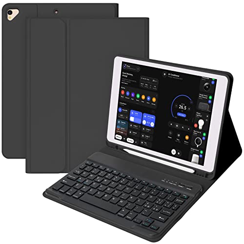 Tastaturhülle für iPad 10.2 9. Gen 2021/8. Gen 2020/7. Generation 2019/iPad Air 3, italienische Tastatur für iPad 10.5 2017 mit kabelloser Bluetooth-Tastatur, Abnehmbare Tastatur von CC Store