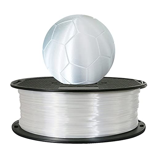 CC3D Seide PLA Filament Weiß 1,75mm 1kg 3D Druck Filament Seidiger Glanz PLA Glänzendes perlweißes Material glänzende Seiden weiss 3D-Druck material von CC3D