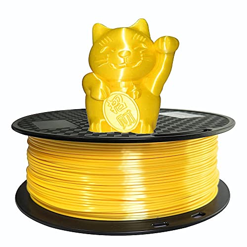 CC3D Seide PLA Filament Gelb 1,75 mm 1KG 3D Druck Materialien Glanz leuchtend Seiden Hell Gelb 3D Drucker Metall Filament Metallic PLA Filament Farb von CC3D
