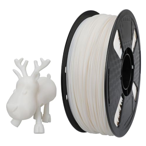 CC3D Flexibles 55D TPE Filament Weiß 1,75 mm 1kg Shore-Härte 95A Ähnliches TPE 3D Drucker Filament FDM 3D Druck Material Farbe Natürliche Farbe Naturweiß von CC3D
