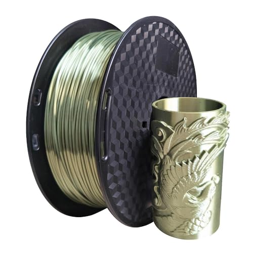 CC3D Seide Bronze PLA Filament 1,75 mm 1KG 3D Drucker Filament 3D Druck materialien Seidig Glänzend Silk PLA Messing Metall Metallisch Bronze PLA Filament von CC3D