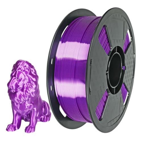 CC3D Seide PLA Filament Traube Lila 1,75 mm 1kg 3D-Druck-Filament seidige Traubenfarbe PLA glänzend metallisch PLA Lila 3D Drucker material FDM 3D Drucker Filament Traubenviolett von CC3D