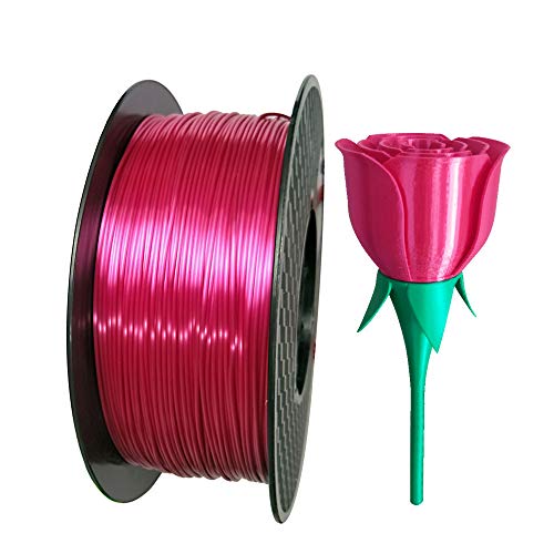 CC3D Seide Rose Rot PLA Filament 1,75 mm 1KG 3D Drucker Filament 3D Druck materialien Seidig Glänzend Silk PLA Metall Rose Rot PLA Filament von CC3D