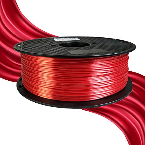 CC3D Seide Rot PLA Filament 1,75 mm 1KG 3D Drucker Filament 3D Druck materialien Seidig Glänzend Silk PLA Metall Metallisch Rot PLA Filament von CC3D