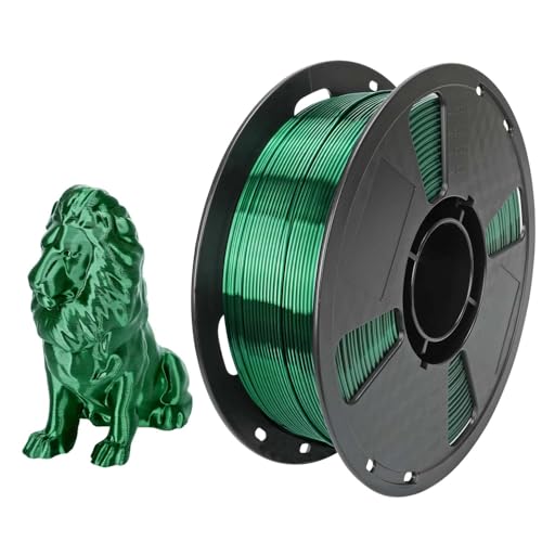 CC3D Seide Wald Grün PLA Filament 1,75mm 1kg 3D Druck Filament seidige grüne Farbe PLA glänzend metallisch PLA Waldgrün 3D Druckermaterial FDM 3D Drucker Filament grüne Farbe von CC3D