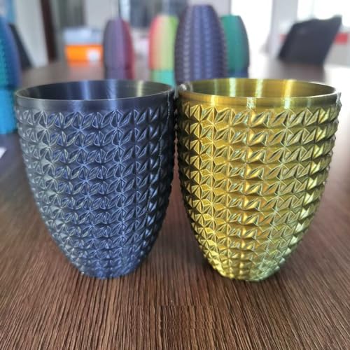 CC3D Silk Dual Color Filament Silk Black/Gold PLA Filament 1.75mm 1kg 3D Printer Filament Two Color Coextrusion Filament PLA Shiny Metallic Filament 3D Printing Material Black Gold PLA 2-in-1 von CC3D