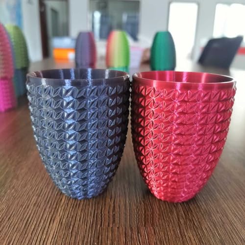 CC3D Silk Dual Color Filament Silk Black/Red PLA Filament 1.75mm 1KG 3D Printer Filament Two Color Coextrusion Filament PLA Shiny Metallic Filament 3D Printing Material Black Red PLA 2 in 1 von CC3D