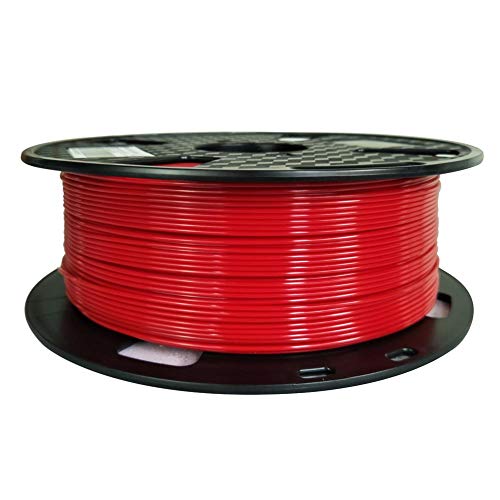 Easy Print Red PETG Filament 1,75 mm 1 kg 3D Drucker Filament 1 kg Spule 3D Druckmaterialien CC3D passend für die meisten FDM-Drucker (rot) von CC3D