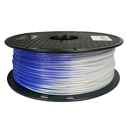 CC3D Farbwechsel Filament Violett Weiß PLA Filament 1,75mm 1KG 3D Drucken Filament Farbwechsel mit Temperatur 3D Material PLA Veränderung mit Temperatur Wechsel mit Hitze PLA Violett zu Weiß von CC3D