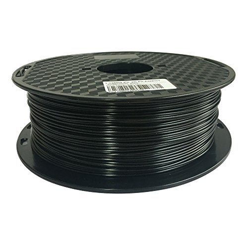 Filament für 3D-Drucker, PC, 1,75 mm, Maßgenauigkeit +/- 0,05 mm, 1 kg Spule (2,2 LBS), 3D-Druckmaterial aus Polycarbonat, Schwarz von CC3D