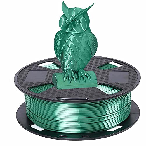 Glänzendes seiden grün PLA-Filament 1,75 mm 3D-Drucker-Filament 1 kg 1 kg Spule 3D-Druck material Glanz seidig glänzendes Metall PLA CC3D Seide PLA Metallic Grün Salbeigrün Farbe von CC3D