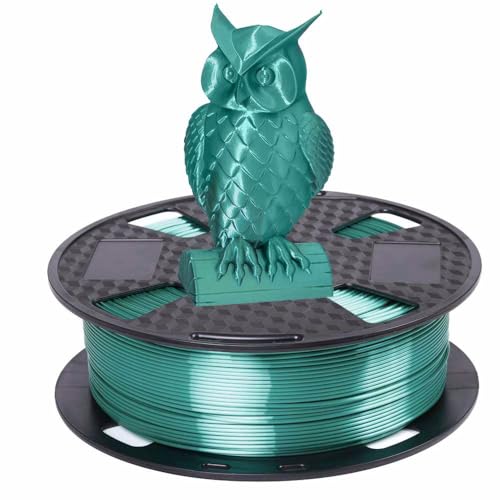 Glänzendes Seide Grün PLA-Filament 1,75 mm 3D-Drucker-Filament 1 kg 1 kg Spule 3D-Druck material Glanz seidig glänzendes Metall PLA CC3D Seide PLA Metallic Grün Salbeigrün Farbe von CC3D