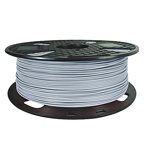 PLA MAX PLA + hellgraues PLA-Filament 1,75 mm 3D-Drucker-Filament 1 kg Spule 3D-Druckmaterialien PLA MAX stärker als PLA Pro PLA Plus normales PLA-Filament CC3D Stahlgrau hellgrau von CC3D