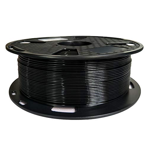 Schwarz PETG Filament 1,75 mm 1kg 3D Druck Filament 1kg Spule für 3D-Drucker CC3D passend für die meisten FDM-Drucker Schwarz von CC3D